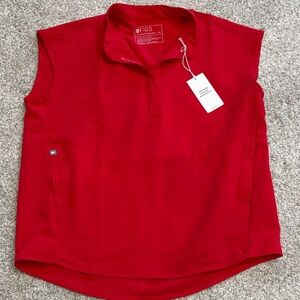 Figs Women's Bold Red Sleeveless Blouse